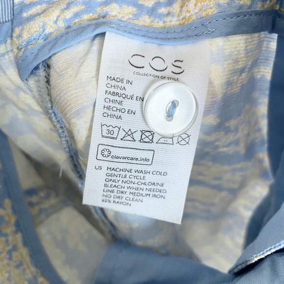 COS Palazzo Ankle Cropped High-Waisted Periwinkle Blue Pant w/ Pockets, Size 2 - Picture 7 of 8